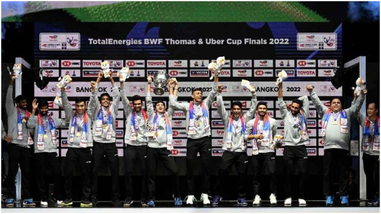 Thomas Cup: भारत ने इंडोनेशिया को 3-0 से हराकर पहली बार थॉमस कप ट्रॉफी जीता